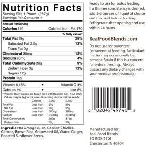 Tube Feeding Formula Real Food Blends    9.4 oz. Pouch Ready to Use Variety Pack Chicken / Salmon / Quinoa Flavor Adult / Child