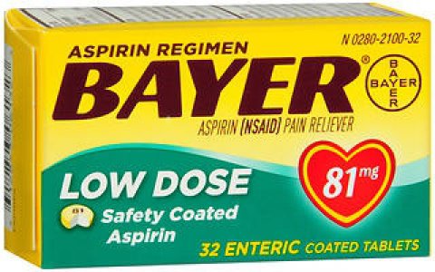 Pain Relief Bayer   81 mg Strength Aspirin Tablet 32 per Bottle