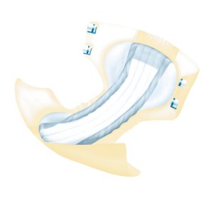 Unisex Adult Incontinence Brief Abena   Delta-Form Small Disposable Moderate Absorbency