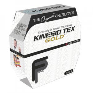 Kinesiology Tape Kinesio   Tex Gold    FP Water Resistant Cotton 2 Inch X 34 Yard Black NonSterile