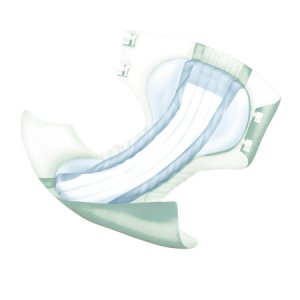 Unisex Adult Incontinence Brief Abena   Delta-Form Large Disposable Heavy Absorbency
