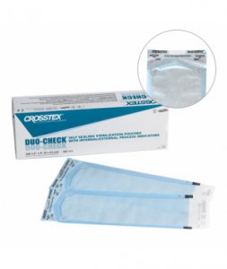 Sterilization Pouch Duo-Check   Ethylene Oxide (EO) Gas / Steam 3-1/2 X 5-1/4 Inch Self Seal Paper
